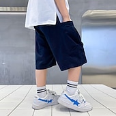 economico Pantaloni per bambini-Bambino Da ragazzo Pantaloncini Tinta unica Asciugatura rapida Morbido Comfort Corti Esterno Sportivo Giornaliero Verde militare Blu marino