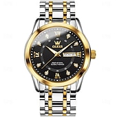 levne Quartz hodinky-OLEVS Muži Křemenný Módní Obchodní Wristwatch Svítící Kalendář Datum týden VODĚODOLNÝ Ocel Hodinky