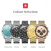cheap Quartz Watches-OLEVS Men Quartz Watch Outdoor Fashion Casual Wristwatch Luminous Calendar Waterproof Decoration Steel Watch
