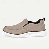 levne Pánské nazouváky a mokasíny-pánské ležérní slip-on plátěné mokasíny – lehké a prodyšné vycházkové boty