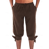 economico Fondi-Retrò Vintage Medievale 17° secolo Mascherata Pantaloni da pirata Fiera del Ren Vichingo Tinta unica Per uomo Costumi da pirata Fantasia Mascherata Festa / Sera Adulti Pantaloni