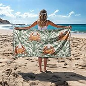 abordables ensembles de serviettes de plage-serviette de plage série palmiers couvertures confortables 100 % microfibre serviette de plage surdimensionnée, 35 &quot;x 70&quot;, grande serviette de bain pour adolescents adultes, séchage rapide,
