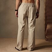 economico Casa-Per uomo Pantaloni estivi Vita elastica Pop art Comfort Lunghezza intera Esterno Abbigliamento di strada Festività Hawaiano Nero Bianco Media elasticità
