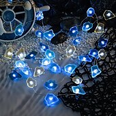 お買い得  電池式-オーシャンシリーズストリングライト、シーストーン装飾夏ストリングライト 2m 20LED 3m 30LED 海辺パーティー装飾沿岸ストリングライト電池式フェアリーライトホリデー寝室誕生日パーティーウェディングデコレーション