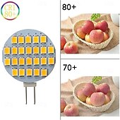 Χαμηλού Κόστους LED Bi-pin Λάμπες-g4 led λαμπτήρας 24-2835 smd led 1,5w φως ημέρας 3000k dimmable super φωτεινό 15w αντικατάσταση αλογόνου για τροχόσπιτο τροχόσπιτο ρυμουλκούμενο σκάφος κάτω από θόλο ντουλαπιού φως dc 12v 10 τμχ