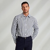 voordelige Heren Elite Overhemden-Voor heren Overhemd Button-down overhemd Effen Kleur Formeel Bruiloft Zwart Lange mouw Strijkijzer Lente &amp; Herfst Kleding Knop