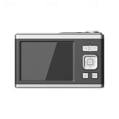Недорогие Экшн-камеры-Цифровая камера с оптическим зумом 4K, компактная камера для путешествий с двумя дисплеями
