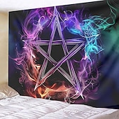 levne Nástěnné tapiserie-pentagram wicca wiccan pohanský psychedelický závěsný gobelín nástěnné umění velký gobelín nástěnná malba výzdoba fotografie pozadí přikrývka opona domácí ložnice dekorace obývacího pokoje