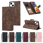 tanie Etui do iPhone&#039;ów-telefon Kılıf Na iPhone 15 Pro Max iPhone 14 13 12 11 Pro Max Plus Mini SE Etui na karty portfela z paskiem na nadgarstek Stopka Gniazdo karty Retro TPU Skóra PU