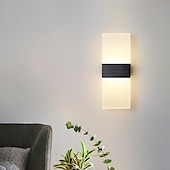 billige Vegglamper for innendørsbruk-led vegglampe 2-farget lyskilde 10cm 5w akryl moderne minimalistisk ip54 innendørs dekorative hjem interiørbelysningsarmaturer for stue soverom korridor gang 85-265v