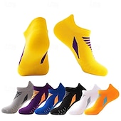 preiswerte Herrensocken-Herren 3 Stück Mehrfachpackungen Socken Laufsport Socken Freizeitsocken Schwarz Weiß Farbe Streifen Sport &amp; Natur Täglich Urlaub Grundlegend Mittel Frühling Herbst Modisch Brautkleider schlicht