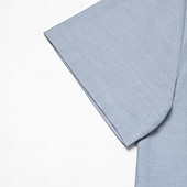 economico Camicie Elite da Uomo-Per uomo Parola / Frase Camicia in cotone e lino Camicia con Bottoni Manica Corta Casual Casuale Athleisure Estate Collo ripiegato Bottoni Blu Grigio