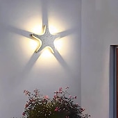 economico applique da esterno-applique da parete per esterni a led bianco caldo metallo paese americano semplice plafoniera per bambini 10w creatività moderna forma stella marina ragazza scuola materna sala giochi studio 110-240v