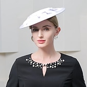 olcso Partikalapok-Fejfedők 100% Vászon Csészealj kalap Zsúr Lóverseny Elegáns Brit Val vel Sapka Sisak Fejfedők