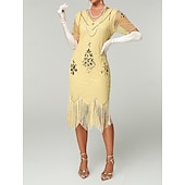 olcso Ruhák-Ordító 20-as évek 1920-as évek Koktélruha Flapper ruha Ruhák Báli ruha A nagy Gatsby Charleston Flitter Rojt Női Mindszentek napja Farsang Álarcos mulatság Farsang Esküvő Esküvői vendég Felnőttek