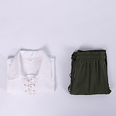 abordables Tenues-Médiéval Renaissance 17ème siècle Pantalon Tenues Chemise Pirate Viking Ranger Garçons Pirate Fantaisie Steampunk Halloween Carnaval Performance LARP Foire de la Renaissance Enfant Chemise Pantalon