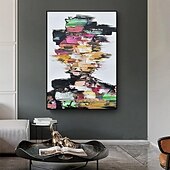 preiswerte Ölgemälde-Ölgemälde auf Leinwand mit Frauengesicht, Wandkunst, farbenfrohes Frauengesicht, handgefertigtes gesichtsloses Porträtgemälde, abstraktes Damengemälde, Frau, Leinwandkunst, Wohndekor für Wohnzimmer,