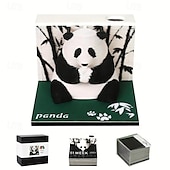 お買い得  事務用品-パンダモデル 3D 立体紙彫刻カスタムノートクリエイティブギフト引き裂いて解凍できるノート紙の装飾