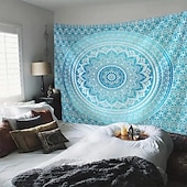 billiga Mandala Tapestry-mandala bohemisk väggtepp konst dekor filt gardin hängande hem sovrum vardagsrum sovsal dekoration boho hippie psykedelisk blommig blomma lotus indisk