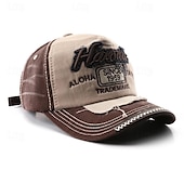 economico Cappellino da baseball da uomo-Per uomo Cappellino da baseball Cappello da sole Cappello da camionista Rosso Verde Cotone Collage Con ricami Di tendenza Informale Strada Giornaliero Alfabetico Regolabile Crema solare Traspirante