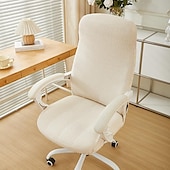 cheap Dining Chair Cover-Office Chair Cover Flower High Back Dining Chair CoverComputer Swivel Chair Hotel Zipper Anti Slip One-Piece Armchair Protective Dust Cover