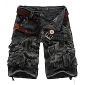 cheap Classic-Men&#039;s Tactical Shorts Cargo Shorts Camo Shorts Shorts Buttons Multi Pocket Camo Camouflage Wearable Knee Length Outdoor Daily Camping &amp; Hiking Fashion Classic Camouflage Blue Camouflage Gray