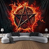 levne Nástěnné tapiserie-pentagram wicca wiccan pohanský psychedelický závěsný gobelín nástěnné umění velký gobelín nástěnná malba výzdoba fotografie pozadí přikrývka opona domácí ložnice dekorace obývacího pokoje
