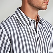 voordelige Heren Elite Overhemden-Voor heren Overhemd Button-down overhemd Effen Kleur Formeel Bruiloft Zwart Lange mouw Strijkijzer Lente &amp; Herfst Kleding Knop