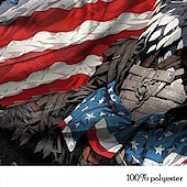 economico Modello di bandiera-Giorno dell&#039;indipendenza americana Per uomo Americano / Stati Uniti d&#039;America Bandiera americana Bandiera Camicia con bottoni Manica corta Stile resort Casual Informale Per eventi Estate Collo