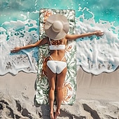 abordables ensembles de serviettes de plage-serviette de plage série palmiers couvertures confortables 100 % microfibre serviette de plage surdimensionnée, 35 &quot;x 70&quot;, grande serviette de bain pour adolescents adultes, séchage rapide,