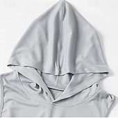 baratos Tops-Homens Camiseta Colete de Trilha Sem Manga Com Capuz Malha Íntima Camisa sem mangas Colete superior Ao ar livre Secagem Rápida Macio Redutor de Suor Verão Poliéster Preto Branco Azul Marinho