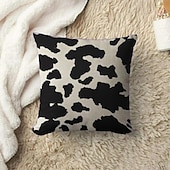 billiga geometrisk stil-svart vit dubbelsidigt kuddfodral 1 st mjukt kuddfodral kuddfodral örngott för soffa sovrum vardagsrum överlägsen kvalitet maskintvättbar utomhusdyna för soffa soffa stol