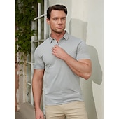 billiga Herrgolfkläder-Herr Vandringspolotröja Svart Vit Ljusgrön Kortärmad Överdelar Golfkläder Kläder Outfits Bär kläder
