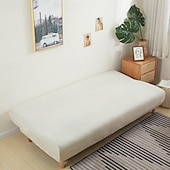 economico Copertura del divano futon-Copridivano letto senza braccioli in tessuto jacquard 3 diverse dimensioni fodere per decorazioni per divano in velluto di mais protezione elasticizzata copripanca elastico