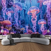 billige Blacklight -billedvev-blacklight billedvev uv reaktiv glød i mørket glød party neon manet fantasi undersjøisk natur psykedelisk trippy tåkete hengende billedvev veggkunst veggmaleri for stue soverom