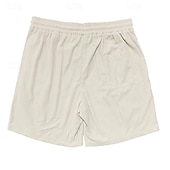 baratos Calções Estilo Casual-Homens Shorts de verão Shorts casuais Shorts de veludo cotelê Bolsos Com Cordão Cintura elástica Tecido Conforto Comprimento do joelho Ao ar livre Diário Moda Estilo Clássico Preto Amarelo