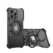baratos Capas para iPhone-telefone Capinha Para iPhone 16 Pro Máx. iPhone 15 14 Pro Max Plus iPhone 13 Pro Max Capa traseira Magnética Suporte para carregamento sem fio Antichoque Cores Gradiente TPU Metal