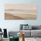 billiga Oljemålningar-oljemålning wabi sabi målning handmålad stor beige konst brun 3d minimalistisk målning på duk brun 3d textur väggkonst neutral beige båge gipsmålning