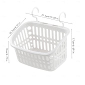 economico Organizzazione spazi-Cestino da appendere in plastica con gancio girevole da 2 pezzi: contenitore da doccia portatile per bagno, cucina e dormitorio, organizer salvaspazio