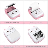 cheap Scanners &amp; Printers-Mini Portable Pocket Mobile Thermal Printer Smart Inkless Printing Stickers Label Photo Wireless Bluetooth Printer