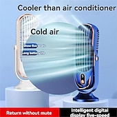 cheap Heating &amp; Cooling-Portable Air Conditioner Fan, Large Battery Dual Motor Household Small Air Cooler, 5-speed Air Cooling Fan 720 ° Surround Air Blower, Office, Tourism, Camping, Outdoor RV Portable USB Fan, Thanksgiving Halloween Christmas Gift