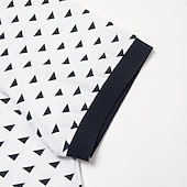 abordables Polo élite pour-Homme Plaid Manche Courte Polos Col Rabattu Occasionnel Vêtement décontracté de travaile Formel Extérieur Soirée Imprimé Été Noir