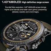 Χαμηλού Κόστους Smartwatch-696 LC313 Εξυπνο ρολόι 1.43 inch Έξυπνο ρολόι Bluetooth ΗΚΓ + PPG Βηματόμετρο Υπενθύμιση Κλήσης Συμβατό με Android iOS Γυναικεία Άντρες Κλήσεις Hands-Free Υπενθύμιση Μηνύματος IP 67 Θήκη ρολογιού 46mm