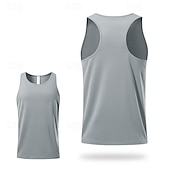 cheap Running Tee &amp; Tank Tops-Men&#039;s Workout Tank Top Running Tank Top Gym Tank Top Sleeveless Vest / Gilet Casual Athleisure Breathable Quick Dry Soft Gym Workout Running Walking Sportswear Activewear Solid Colored Black White