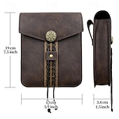 baratos Acessórios e mais-Punk e gótico Medieval Século XVII saco bolsa de cinto saco de dados Ranger Elfo Homens Mulheres Unisexo Celta Viking Fantasia Carnaval Baile de Máscaras dia das Bruxas Mascarilha Adulto Bolsa