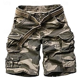 tanie Klasyczny-Męskie Spodenki Taktyczne Spodenki cargo Szorty Guziki Multi Pocket Równina Zdatny do noszenia Krótki Na zewnątrz Codzienny Wyjściowe Moda Klasyczny Zieleń wojskowa Żółty kamuflaż