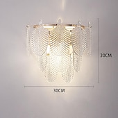 abordables Appliques murales d&#039;intérieur-appliques murales d&#039;intérieur à LED source de lumière 3 couleurs 30 cm 2 lumières Vienne spectre complet magnificence applique murale moderne métal verre e14 pour chambre salle de bain vanité salon