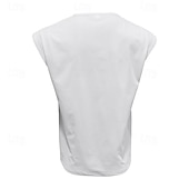 preiswerte Fitness Tank-Tops-Herren Tank Top Weste Unterhemd Ärmelloses Shirt Ärmellos Rundhalsausschnitt Frühling &amp; Sommer Einfach Mode Designer Basic Urlaub Straße Ausgehen Weiß Wein Dunkelmarine Top T-Shirt für Herren