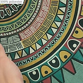 levne Etnický styl-Pánské Grafika Etno Tričko Henley Krátký rukáv 3D tisk Módní Designové Základní Denní Léto Královská modř Světle hnědá Khaki Stojáček Tričko Henley