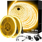 cheap Plug Strip Lights-LED Strip Light Set 32.8Ft Dimmable  Warm Light White Light Ice Blue Yellow Light Red Light Super Bright LED Tape Light 120 LED/M SMD 2835 Suitable for Dressing Table Home Kitchen Cabinet Bedroom